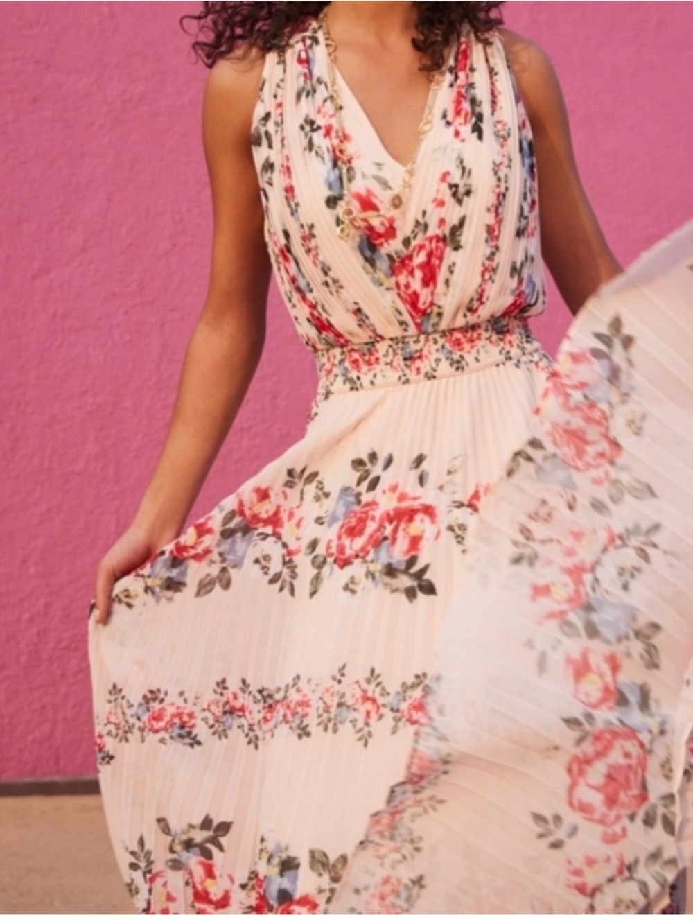 White House Black Market Floral High-Low Dress